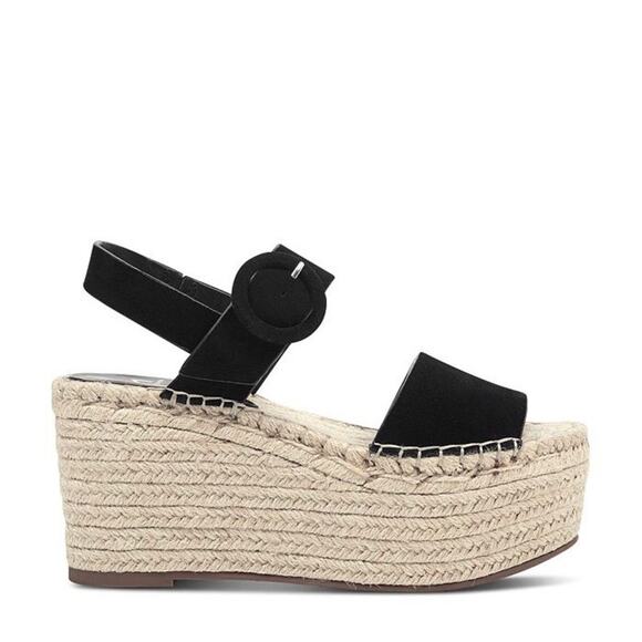 NWT Marc Fisher Rex Suede Sandals Black 9.5 - Picture 2 of 11